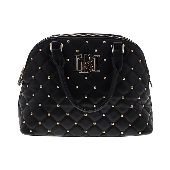 Badgley Mischka Quilted Black Satchel - Picture 1 of 9